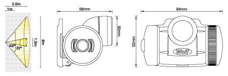 HT 650 Light Output and Line drawing